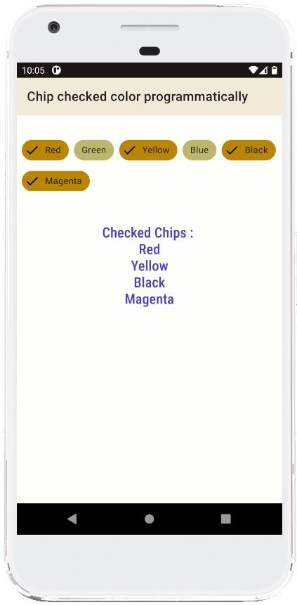 Chip checked color programmatically in kotlin
